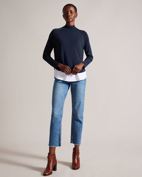 POPILIA-Knitwear-Mockable knit jumper- Ted Baker Romania